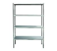 Adexa VS1650S4 Professional Stainless Steel Heavy Duty Shelving Unit, 1600mm Width, 500mm Depth, 4 Shelves