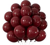Adeyoo Burgundy Balloons - 50 Pcs 12 Inch Maroon Balloons Strong Thicken Burgundy Balloon Bright Wine Red Latex Party Balloon for Wedding Birthday Graduation Valentine's Day Proposal Party Decorations
