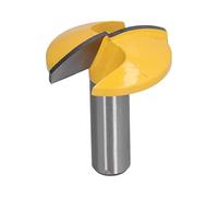 Adfaga 1/2 Inch Woodworking Small Bowl Milling Trimming Machine High Speed Steel Anti Design CNC Handheld Router Tool for Plywood Hardwood Softwood Silver Yellow 1/2in Handle Du