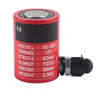 Adfaga 10 Ton Hydraulic Cylinder Heavy Duty Separate Plunger Power Tool for Industrial Machinery Construction Equipment Red 45 Steel 3.9 Inch 50mm Stroke