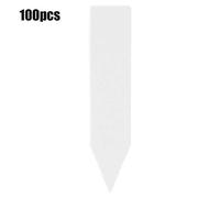 Adfaga 100 Pcs Plastic Plant Labels Flower Seed Name Tags Stakes Premium PVC Durable for Garden Farm Orchard White Yellow Blue Red 5x1cm (White)