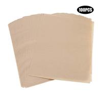 Adfaga 100Pcs Non Stick Silicone Baking Paper Sheets High Temperature Parchment Paper for Baking Bread Cookies Pizza Barbecue Kitchen Tool White Brown 30x40cm (Brown)