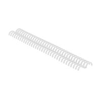 Adfaga 10Pcs 34 Holes Binding Coils Polypropylene Wear Reusable Binding Spines for Office Stationery Supplies Durable and Easy to Use (White)
