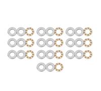Adfaga 10Pcs High Precision Thrust Ball Bearings Miniature Flat Steel Bearing Set Low Friction High Speed for Industrial Machinery Automotive and Equipment Maintenance F5 10M 11M 1 (F5-12M 5*12*4mm)