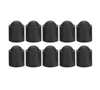 Adfaga 10pcs Premium Pool Cue Tip Cover Rubber Protection for Billiard Cues Stick Accessories Durable Soft Elastic Prevent Ferrule Scratches Black Red Optional Billiards Room Equip (Black)