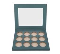 Adfaga 12 Hole Empty Eyeshadow Palette Professional DIY Makeup Palette Portable Blush Bronzer Container for Makeup Artists Cosmetics Store ABS Plastic (Blackish Green)