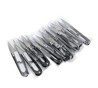 Adfaga 12Pcs Spring Yarn Scissors SK5 High Carbon Steel U Shaped Cross Stitch Thread Clipper DIY Craft Sewing Tool for Sewing Knitting Embroidery Crafting