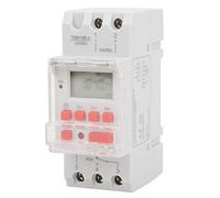 Adfaga 12V DC 30A Programmable Timer Switch LCD Digital Display with Countdown Function DIN Rail Mount for Home Automation and Industrial Equipment Control