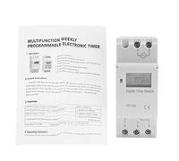 Adfaga 16A Digital LCD Power Timer Programmable Relay Time Switch White Plastic 8.6x3.6x6.5cm for Indoor Outdoor Electric Devices Lights Hydroponic Equipment Street Lamps Neon Ligh (DC24V)