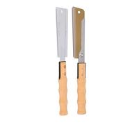 Adfaga 2 Pcs Professional Hand Saws 7 Inch Gold Dovetail Saw and Double Sided Flush Cut Saw Premium Woodworking Tools for Carpenters DIY Wood Crafts SK5 Carbon Steel with Wooden Ha