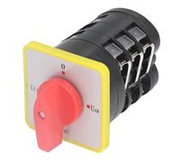 Adfaga 2 Position Universal Changeover Switch Rotary Cam Selector 16A AC380V Industrial Grade with Silver Alloy Contacts Flame Retardant PC Material for Electric Welding Machines a