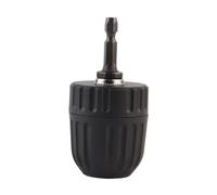 Adfaga 3/8 24UNF Keyless Drill Chuck Hex Shank Adapter Durable Metal Plastic Chuck Clip for Drill 0.8mm to 10mm Bit Capacity 1/4 Inch Hex 40mm Diameter 50mm Height