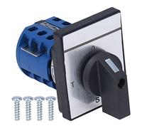 Adfaga 3 Phase 4 Wire Cam Changeover Switch Current Transfer Rotary Selector Fire PC Material Industrial Electrical Control Switch with Compact Flexible Handle