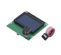 Adfaga 3D Printer Display Module 12864 LCD Screen High Resolution Blue Backlight with Knob Decoder Easy Install Replacement Part for Ender 3 Series CR10 3D Printers