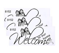 Adfaga 3Pcs DIY Removable Wall Stickers Self Adhesive Wall Decal Wallpaper Home Decor with Butterflies and Letters Patterns for Bedroom Living Room Room PVC Material 24.5x60cm