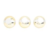 Adfaga 3Pcs Gold Plated Golf Ribbon Balls Luxurious Golf Ball Gifts for Opening Ceremony Events Synthetic Rubber Gold Color 145g