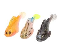 Adfaga 3Pcs Soft Baits Jumping Fish Soft Bait Sinking Artificial Fake Fishing T Tail Design Lifelike Realistic Rubber Stainless Steel Hook for Freshwater Saltwater Fishing