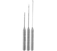 Adfaga 3pcs Stainless Steel Fishing Bait Needle Set with Stringer Drill Hook for Saltwater Freshwater Fishing Durable Rust Proof Bait Penetration Tool Silver 5.2Inch