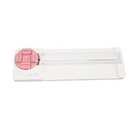 Adfaga 4 in 1 Paper Straight Curved Dotted Creasing Line Multi Functional Craft Trimmer with Angle Measuring for Scrapbooking Card Making ABS Plastic 13.3 x 7.1 Inches (Pink)