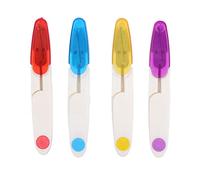 Adfaga 4 Pcs Thread Snips Small Compact U Shaped Fabric Scissors Embroidery Scissors with Cover for DIY Sewing Projects