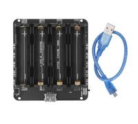 Adfaga 4 Way Lithium Battery Holder Bundle with Power Cord Overcharge Protection 5V Battery Pack for Electronic DIY Projects PCB Circuits Household Appliances