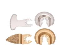 Adfaga 4PC Premium Oscillating Saw Blades Multi Tool Kit with Diamond Carbide Teeth for Grout Ceramic Masonry Cutting Universal Fit Most Oscillating Tools Heavy Duty Construction G