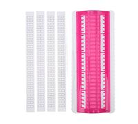Adfaga 50 Position Floss Organizer Cross Stitch Thread Keeper with 4 Replaceable Papers Durable ABS Plastic Embroidery Holder for Needlework Crafts Sewing Projects (Red)