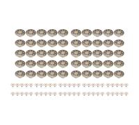 Adfaga 50 Sets Pants Button 17mm Bronze Circle Star Pattern Stainless Steel Pants Rivets with 2x6.5mm Pointed PH Screws