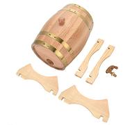 Adfaga 5L Handcrafted Vintage Oak Wood Premium Whiskey Rum Wine Storage with Wooden Stand for Home Bar Aging Spirits Decor