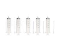 Adfaga 5Pcs 50ml Ink Refill Syringe Set with Stainless Steel Needles for Printer Refill Laboratory Use Precision Measurement Tool PP Plastic Material