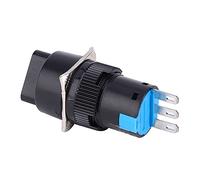 Adfaga 5PCS Rotary Selector Switch Knob 2 Position or 3 Position Panel Mount 16mm Hole AC 3A DC 30V 5A for Home Appliances Electronics Industrial Equipment (AB6-11X2)