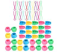 Adfaga 60Pcs Bobbin Thread Buddies Silicone Holder Clips Plastic Clamps Spool Huggers Embroidery Tools for Sewing Machine Organizers Soft Durable Reusable Thread Storage