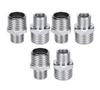 Adfaga 6Pcs Airbrush Set Male Thread G1/8in to G1/4in Painting Spray Gun Adapter TD A3 for Air Compressor Spray Gun Hose Replacement Parts Iron Material