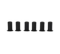 Adfaga 6Pcs Rubber Cable Grommet Set 7mm Hole 3/4in Outer Diameter Wall Sleeves for Satellite TV Cables and Wire Protection Durable (Black)