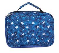 Adfaga 72 Hole Multi Layer Large Capacity Pencil Case Zipper Pouch Pen Organizer for Colored Pencils Markers Art Supplies Students Artists Office Travel Blue Green Red (72 pieces)