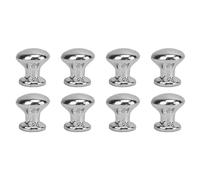 Adfaga 8pcs 1:12 Scale Miniature Round Head Pull Handle Metal Simple Style Dollhouse Door Handle Knobs (Silver)