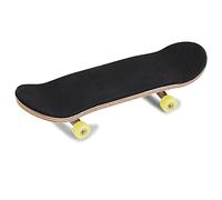 Adfaga 96 mm Finger Skateboard Complete Set, Wood Deck with Alloy Trucks, Bearing Wheels, Includes Tools, Portable Case (Yellow)