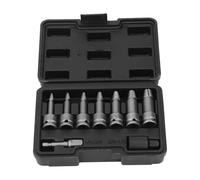 Adfaga 9Pcs 3/8 Drive Screw Extractor Set Professional Grade Hascrome Bolt Remover Kit for ed Stripped Broken Screws Bolts Studs Removal with Adapter Rods Storage Box