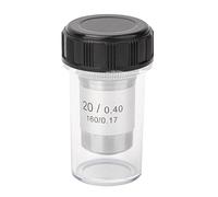 Adfaga Achromatic Objective Lens Set Premium All Steel Construction Multi Magnification 4X 10X 20X 40X 60X 100X For Biological Microscopes Research Education Standard RMS Thread 20 (20X)