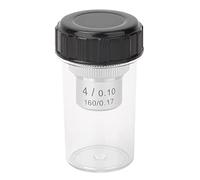 Adfaga Achromatic Objective Lens Set Premium All Steel Construction Multi Magnification 4X 10X 20X 40X 60X 100X For Biological Microscopes Research Education Standard RMS Thread 20 (4X)