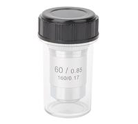 Adfaga Achromatic Objective Lens Set Premium All Steel Construction Multi Magnification 4X 10X 20X 40X 60X 100X For Biological Microscopes Research Education Standard RMS Thread 20 (60x)