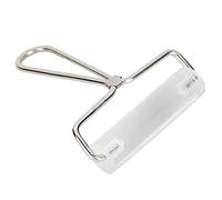 Adfaga Acrylic Roller for Pottery Clay Stainless Steel Handle NonStick Ceramic Craft DIY Tool Rolling Stamping Embossing Baking Sugar Art (10cm Roller)