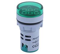 Adfaga AD16 22FSV Digital Voltage Meter Indicator Round Shape 60 500V AC Flame Retardant High Brightness Panel Mount for Industrial Equipment Machine Tools Ships Printing (Green)