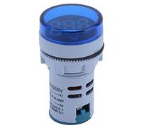 Adfaga AD16 22FSV Digital Voltage Meter Indicator Round Shape 60 500V AC Flame Retardant High Brightness Panel Mount for Industrial Equipment Machine Tools Ships Printing (Blue)