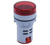 Adfaga AD16 22FSV Digital Voltage Meter Indicator Round Shape 60 500V AC Flame Retardant High Brightness Panel Mount for Industrial Equipment Machine Tools Ships Printing (Red)