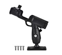 Adfaga Adjustable 360 Degree Rotating Fishing Rod Holder Stand with Quick Release Lock for Kayak Canoe Fishing Boat Black Nylon Material 20x9x21cm 385g Weight