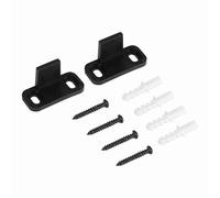 Adfaga Adjustable Sliding Bottom Floor Guide Clip for Barn Door Hardware with Screws Universal Fit Quiet Sliding Dual Purpose Design Lightweight Plastic Black 45 x 20 x 20cm Pack o