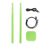 Adfaga Air Drum Set Electronic Air Drum Sticks Portable Virtual Drum Kit with 3D Motion Sensing Technology for Beginners Adults Home Practice Travel Gift ABS Material (Green)