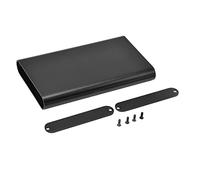 Adfaga Aluminum Alloy Electronic Enclosure Box Sandblasted Surface Seals Easy Assembly for Circuit Board PCB Power Amplifier Housing Matte Black 13x61x100mm