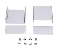 Adfaga Aluminum Alloy Enclosure Box Split Type DIY Project Case Heat Dissipating Shell for Power Amplifier Circuit Board PCB Electronic Components 6063 T5 Matte Silver 58x110x110mm
